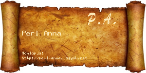 Perl Anna névjegykártya